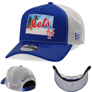 New York Mets MLB 9FORTY Curved Mesh Adjustable Hats 122389