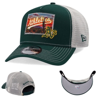 Oakland Athletics MLB 9FORTY Curved Mesh Adjustable Hats 122401