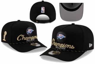 Oklahoma City Thunder 2025 NBA Finals Champions Locker Room Curved SnapBack Hats 122787