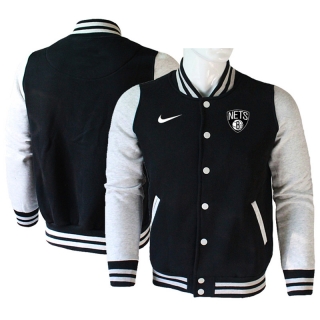 Brooklyn Nets NBA Baseball Jacket 122919