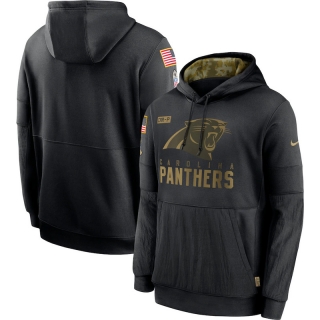 Carolina Panthers NFL 2020 Salute to Service Sideline Performance Pullover Hoodie 122987