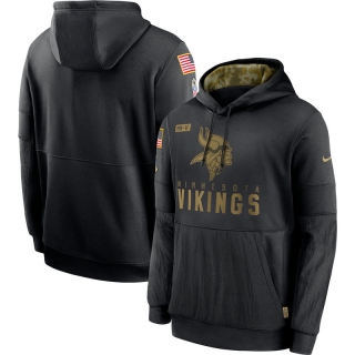 Minnesota Vikings NFL 2020 Salute to Service Sideline Performance Pullover Hoodie 123001