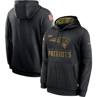 New England Patriots NFL 2020 Salute to Service Sideline Performance Pullover Hoodie 123002
