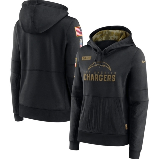 San Diego Chargers NFL 2020 Women Salute to Service Performance Pullover Hoodie 123040