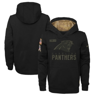 Carolina Panthers NFL Youth 2020 Salute to Service Pullover Performance Hoodie 123049