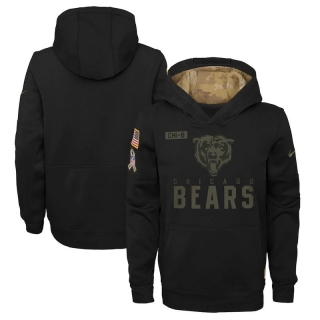 Chicago Bears NFL Youth 2020 Salute to Service Pullover Performance Hoodie 123050
