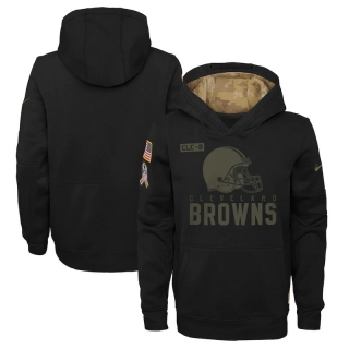 Cleveland Browns NFL Youth 2020 Salute to Service Pullover Performance Hoodie 123051