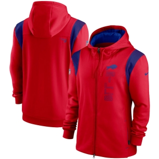 Buffalo Bills NFL Seattle Seahawks Sideline Team Performance Full-Zip Hoodie 123097