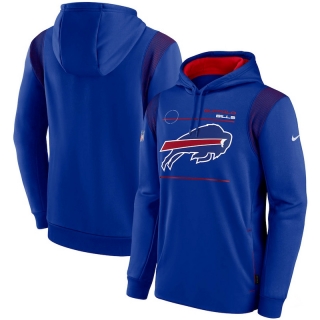 Buffalo Bills NFL Sideline Logo Performance Pullover Hoodie 123100