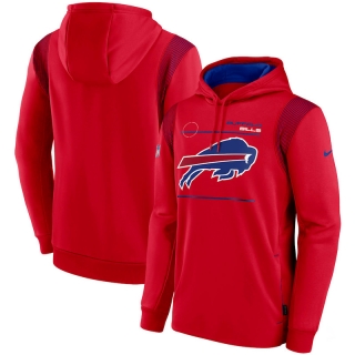 Buffalo Bills NFL Sideline Logo Performance Pullover Hoodie 123101