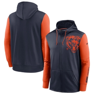 Chicago Bears NFL Sideline Performance Full-Zip Team Hoodie 123119