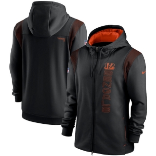 Cincinnati Bengals NFL Seattle Seahawks Sideline Team Performance Full-Zip Hoodie 123123