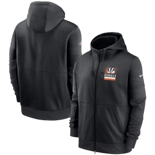 Cincinnati Bengals NFL Sideline Impact Lockup Performance Full-Zip Hoodie 123124