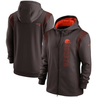 Cleveland Browns NFL Seattle Seahawks Sideline Team Performance Full-Zip Hoodie 123130