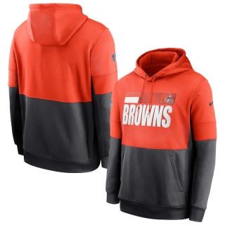 Cleveland Browns NFL Sideline Impact Lockup Performance Pullover Hoodie 123133