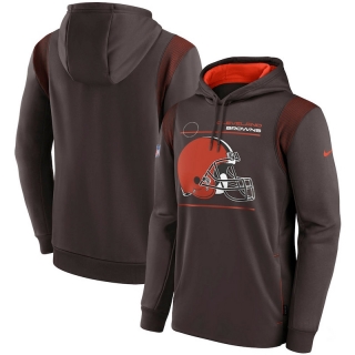 Cleveland Browns NFL Sideline Logo Performance Pullover Hoodie 123135