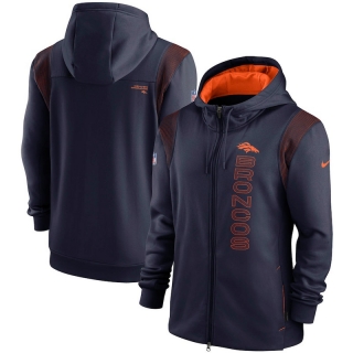 Denver Broncos NFL Seattle Seahawks Sideline Team Performance Full-Zip Hoodie 123143