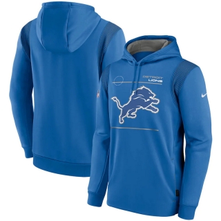 Detroit Lions NFL Sideline Logo Performance Pullover Hoodie 123154