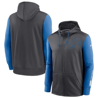 Detroit Lions NFL Sideline Performance Full-Zip Team Hoodie 123155