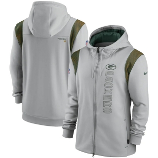 Green Bay Packers NFL Seattle Seahawks Sideline Team Performance Full-Zip Hoodie 123159