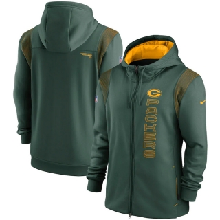 Green Bay Packers NFL Seattle Seahawks Sideline Team Performance Full-Zip Hoodie 123160