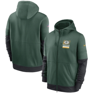 Green Bay Packers NFL Sideline Impact Lockup Performance Full-Zip Hoodie 123161
