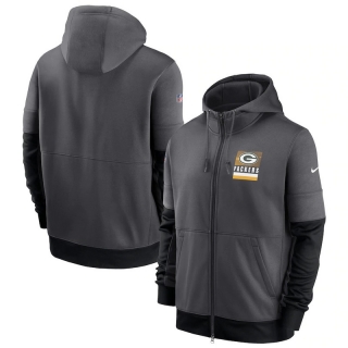Green Bay Packers NFL Sideline Impact Lockup Performance Full-Zip Hoodie 123162