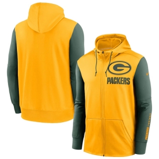 Green Bay Packers NFL Sideline Performance Full-Zip Team Hoodie 123167