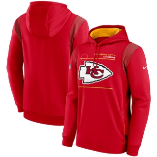 Kansas City Chiefs NFL Sideline Logo Performance Pullover Hoodie 123199