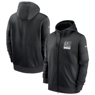 Las Vegas Raiders NFL Sideline Impact Lockup Performance Full-Zip Hoodie 123207