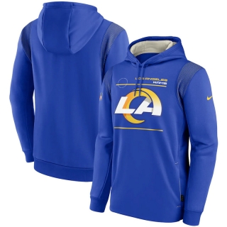 Los Angeles Rams NFL Sideline Logo Performance Pullover Hoodie 123217