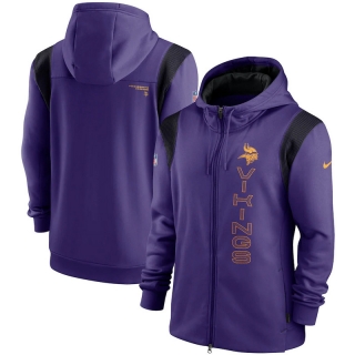 Minnesota Vikings NFL Seattle Seahawks Sideline Team Performance Full-Zip Hoodie 123230
