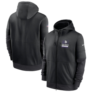 Minnesota Vikings NFL Sideline Impact Lockup Performance Full-Zip Hoodie 123231