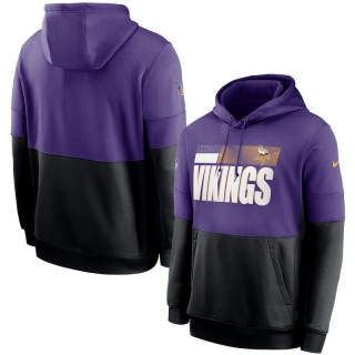Minnesota Vikings NFL Sideline Impact Lockup Performance Pullover Hoodie 123232