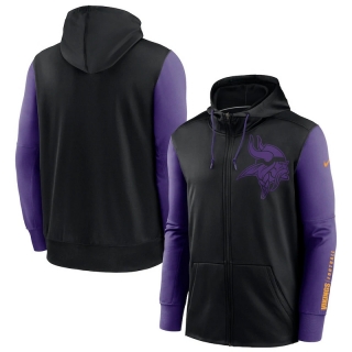 Minnesota Vikings NFL Sideline Performance Full-Zip Team Hoodie 123235