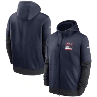 New England Patriots NFL Sideline Impact Lockup Performance Full-Zip Hoodie 123241