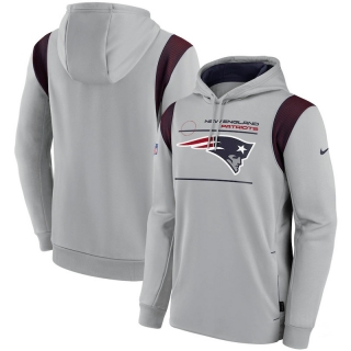 New England Patriots NFL Sideline Logo Performance Pullover Hoodie 123245
