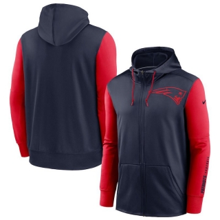 New England Patriots NFL Sideline Performance Full-Zip Team Hoodie 123246