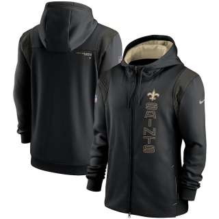 New Orleans Saints NFL Seattle Seahawks Sideline Team Performance Full-Zip Hoodie 123250