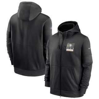 New Orleans Saints NFL Sideline Impact Lockup Performance Full-Zip Hoodie 123251
