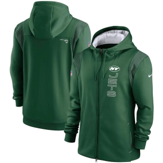 New York Jets NFL Seattle Seahawks Sideline Team Performance Full-Zip Hoodie 123267
