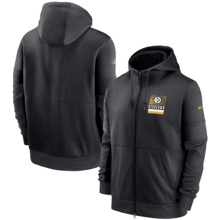 Pittsburgh Steelers NFL Sideline Impact Lockup Performance Full-Zip Hoodie 123284