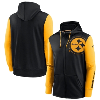 Pittsburgh Steelers NFL Sideline Performance Full-Zip Team Hoodie 123288