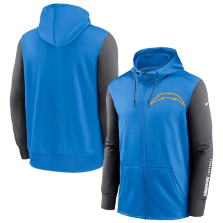 San Diego Chargers NFL Sideline Performance Full-Zip Team Hoodie 123296