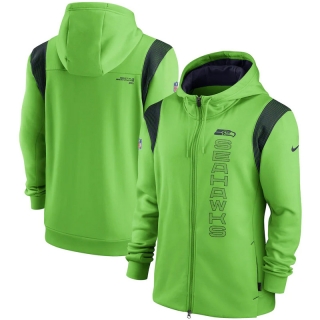 Seattle Seahawks NFL Seattle Seahawks Sideline Team Performance Full-Zip Hoodie 123308