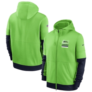 Seattle Seahawks NFL Sideline Impact Lockup Performance Full-Zip Hoodie 123309