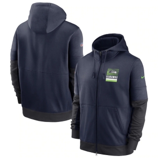 Seattle Seahawks NFL Sideline Impact Lockup Performance Full-Zip Hoodie 123310