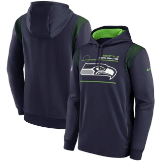 Seattle Seahawks NFL Sideline Logo Performance Pullover Hoodie 123312