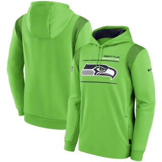 Seattle Seahawks NFL Sideline Logo Performance Pullover Hoodie 123313