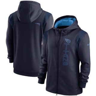 Tennessee Titans NFL Seattle Seahawks Sideline Team Performance Full-Zip Hoodie 123325